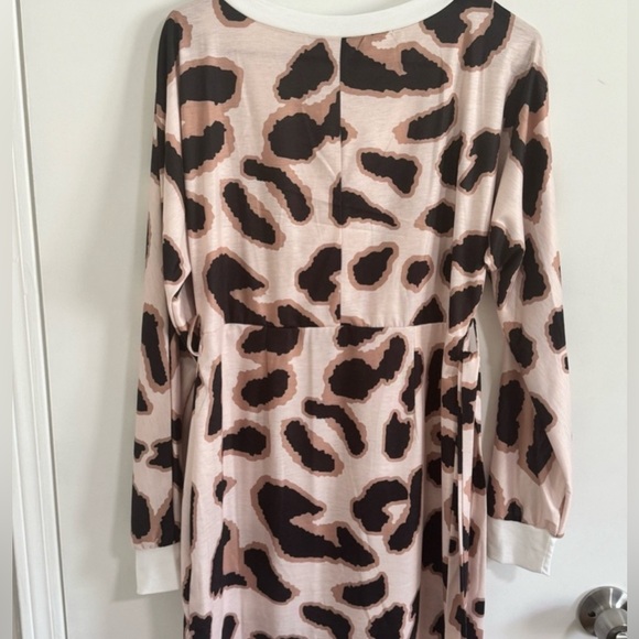 Brand New LG Leopard Print Sweater (Thin) Wrap Dress! - Picture 2 of 4